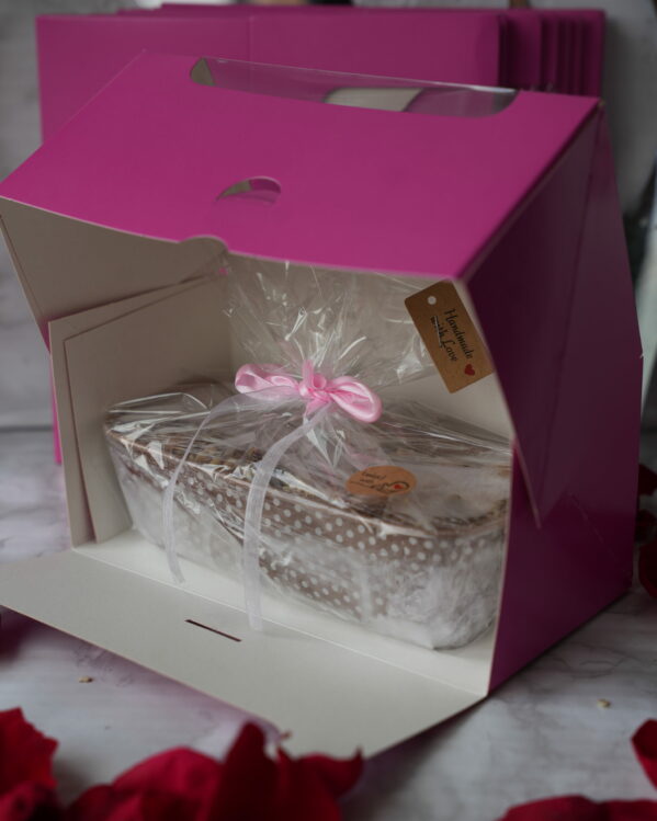 Boîte pâtissière rose à fenêtre x10 – Image 4
